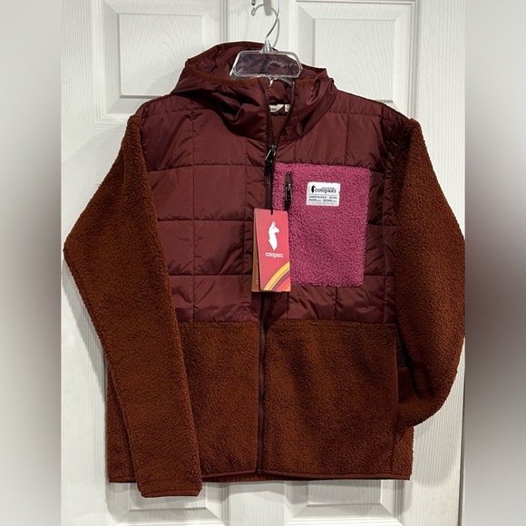 Cotopaxi Women's Medium Trico Hybrid Jacket Rusty Rust NWT Hood High-Pile Fleece - Picture 1 of 15